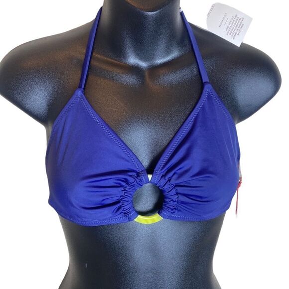Solid & striped tania bikini top navy blue large nwt - Picture 1 of 4